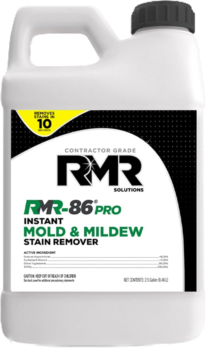 RMR-86 Pro Contractor Grade Mold Stain &amp Mildew Stain Remover Cleaning Solution Professional Quality Formula 2.5 Gallon