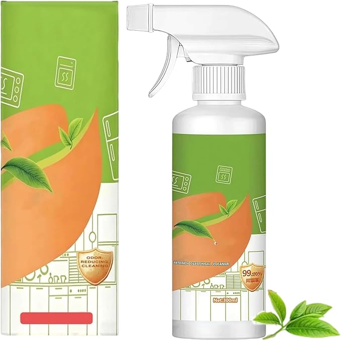 10.6OZ Electrolyzed Ion Kitchen Cleaner Spray Multi-purpose Household and Kitchen Cleaning Spray Natural Formula Kitchen Electrical Cleaner for Oven Stove Range Hood (1 One size)