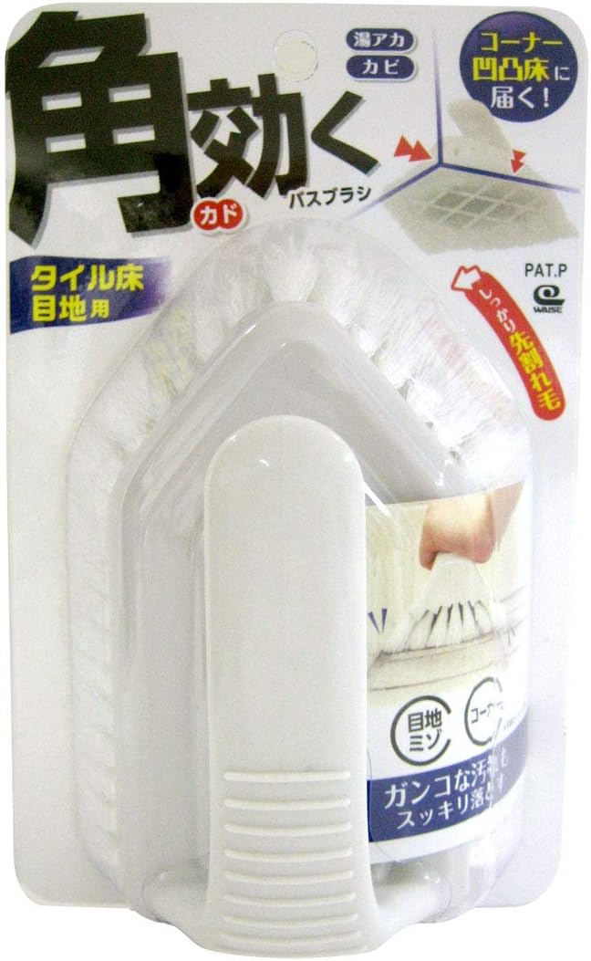 15 cm Width Bathroom Cleaning Brush White App 11.5 H x 7.8 W x H Corner Bath Brush Works Tile Floor Grout for BT – 120