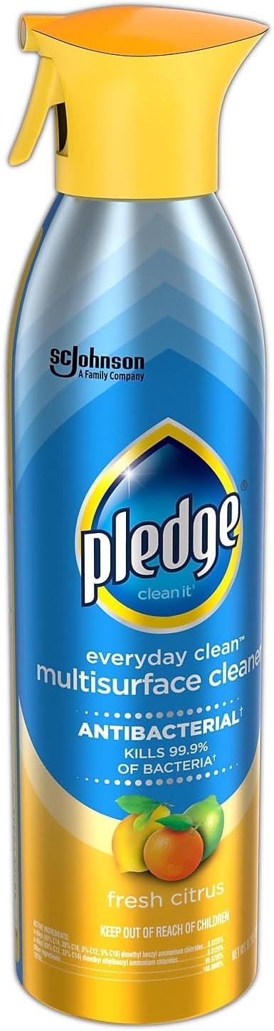 Pledge Multi Surface Antibacterial Everyday Cleaner 9.7 Oz Aerosol Spray 6/Carton