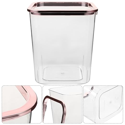 Clear Trash Can Square Wastebasket Plastic Garbage Bin Transparent Rubbish Can Waste Container for Bedroom Kitchen Bathroom Home Office A