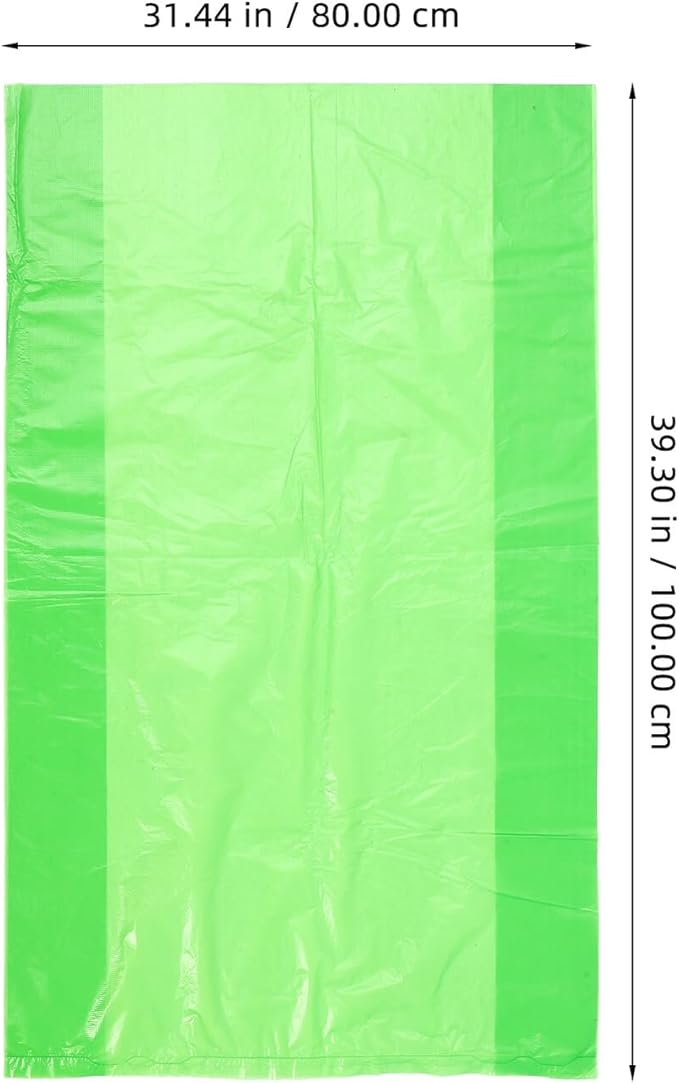 50pcs Large Green Plastic Trash Bags 80x100cm Thick Tear-resistant Kitchen Garbage Bags for Bathroom Office Commercial Use