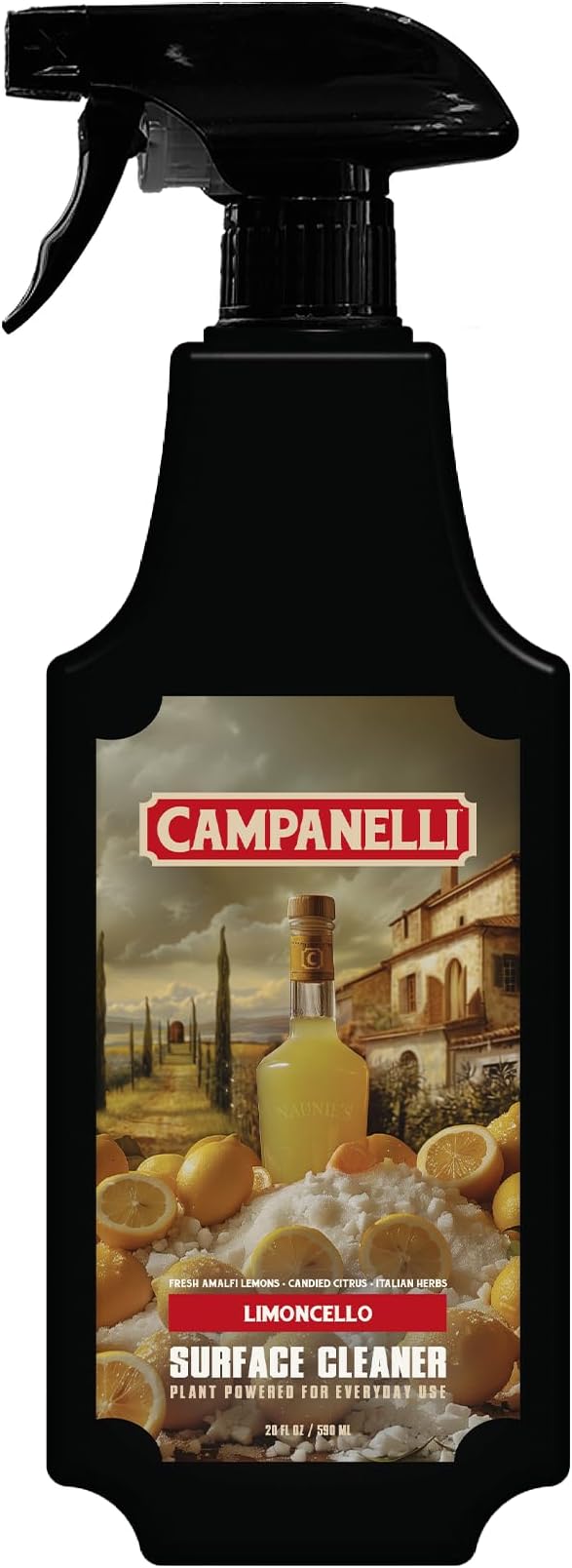 CAMPANELLI Multi-Surface Cleaner Spray – All Purpose Cleaning Spray Limoncello Scent 20 oz