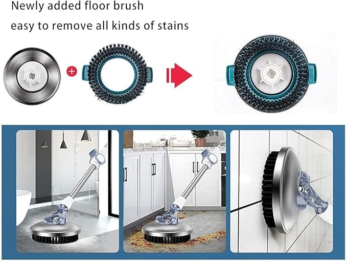 Spin Mop Bucket Deluxe 360 Spinning Floor Cleaning System with 6 Microfiber Replacement Head Refills62 Extended Handle4X Wheel for Home Cleaning