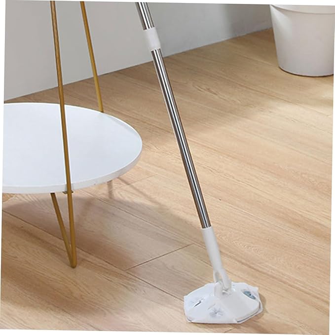 Ciieeo Dust Mop with Dry Tissue Pack Triangle Shape Electrostatic Sweeper Mop for Household Floor and Wall Cleaning Suitable for Wood and Hardwood Surfaces