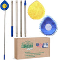 CHOMP Long Handle Wall Cleaner 5 Minute CleanWalls Extendable Wall Washer Ceiling Cleaner Baseboard Duster Telescoping Dry Dust and Wet Wash Cleaning Mop with Washable Microfiber Pad