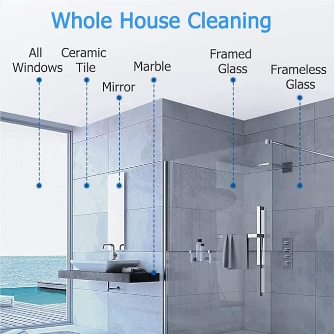 Smart Window Cleaning Robot Remote Control Automatic Window Cleaner Standing Water 20-Minute Shut-Off Resistance 3000Pa Powerful Match