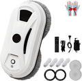 Automatic Smart Window Cleaning Robot Window Cleaner Robot Dual Water Spray Glass Washer with Remote Control Safety Rope for High Rise Mirrors &amp Tiles in Home or Office (White)