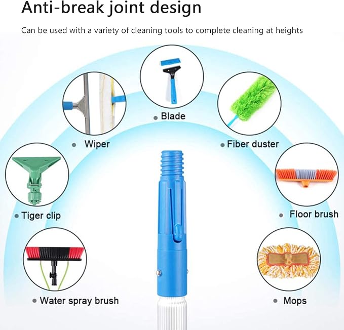 3-8m Window Cleaning Pole Water Fed Telescopic Brush Extendable Cleaner Window Cleaner Kit Conservatory Roof 30cm Brush Head(Size:3m) (3m)