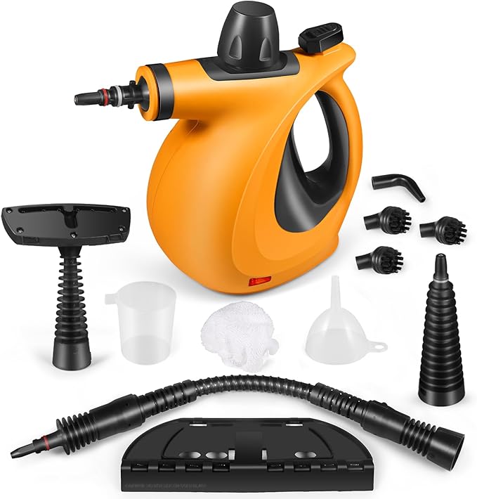 Powerful Handheld Steam Cleaner with 11pcs Attachments for All Surface Cleaning Chemical Free Steam Cleaner for Home Steamer for Cleaning Bathrooms Kitchens Tile Grout Windows Shower CouchCar