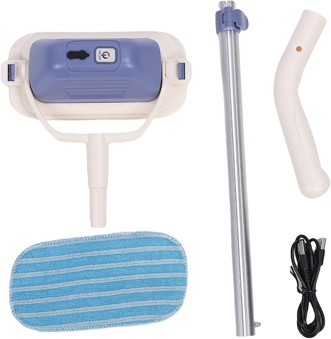 Hilitand Electric Window Cleaner Cordless Rechargeable with 11500 RPM Motor Telescopic Pole Removable Head Wiper for Glass Tile Marble Car