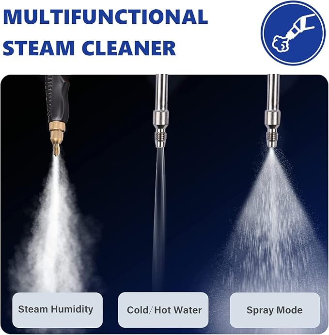 Handheld Steam Cleaner - High Temperature Pressurized Steamer - Tankless (2500W)