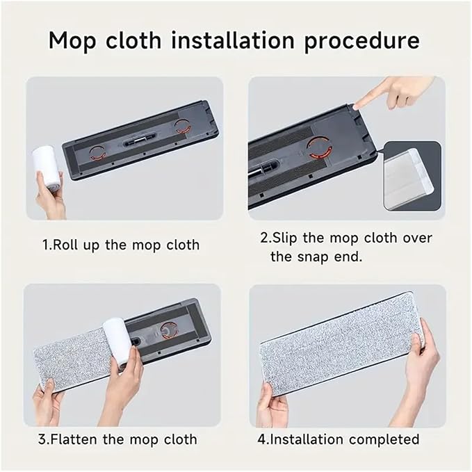 Spin Hand Free Flat Mop 33cm with Bucket Set Floor Cleaning Wet&ampDry System Separation for Living Room Toilet Home Mops(33cm-Bucket-4-Mop)