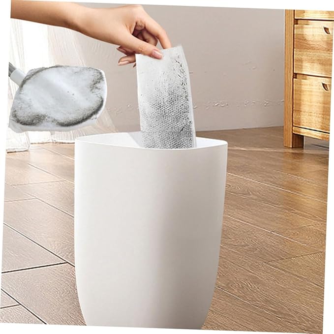 SECFOU Rotating Dust Mop with Dry Facial Cleansing Cloth Pack Triangle-Shaped Electrostatic Dust Removal Mop for Hardwood Floors Household Cleaning Tool with No-wash Design and Long