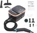 Handheld Steam Cleaner 1500WCar Detailing Steamer with 6 Adjustable Settings for Home UseHigh-Temperature Steam Disinfection Machine (Rose GoldBlack)