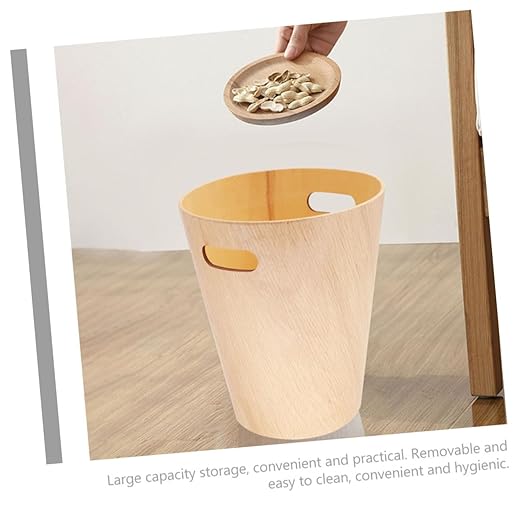 Tiny Wooden Trash Can Japanese Design Desk Wastebasket Stylish and Practical for Home Office