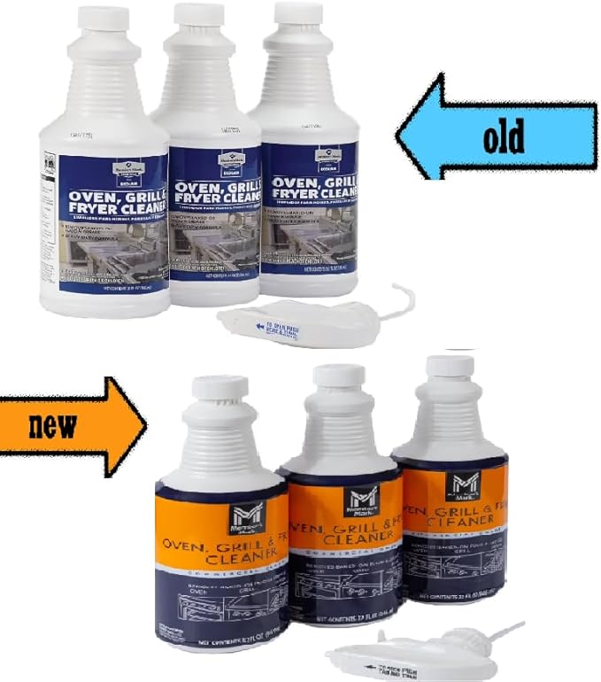 Oven Grill and Fryer Cleaner with Stainer Value Pack (32 oz 3 pk).Heavy Duty Commercial Cleaner