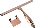 Stainless Steel Window Squeegee with Copper Silicone Handle Shower Glass and Mirror Cleaning Tool Household Bathroom and Car Cleaning Scraper