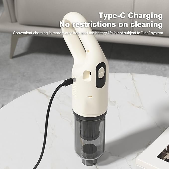 Cordless Vacuum Cleaner - Handheld Stick Vacuum for Powerful Home Cleaning High Suction Design with Lightweight Portable Body Dust Removing Tool for Carpets Hard Floors Cars