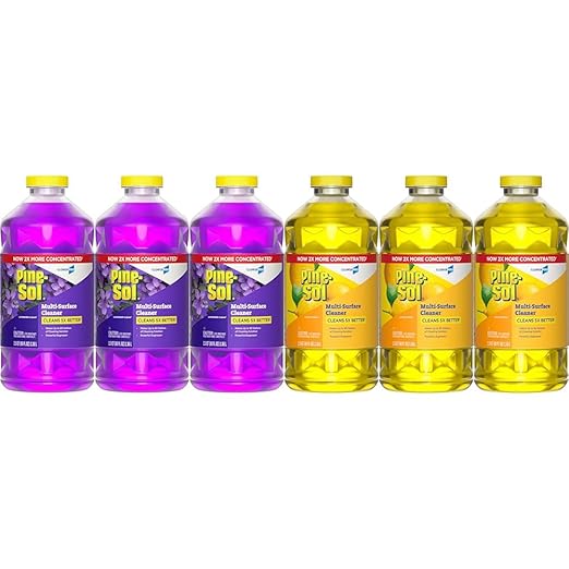 CloroxPro Pine-Sol Multi-Surface Cleaner 2x Concentrated Formula Lavender Clean &amp Lemon Fresh Scents 80 Fl Oz Packs of 3