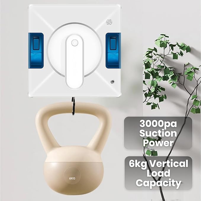 Smart Window Cleaning Robot with Dual Water Spray &amp Strong Suction