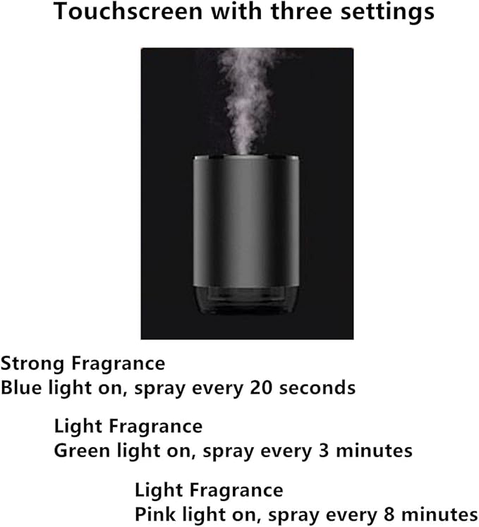 Smart Car Air Freshener 50ML Perfume Ultrasonic Mist Aromatherapy Diffuser Portable Humidifier for Car and Home Use Automatic Start and Stop 3 Modes 4 Freshness Principles(Ancient Dragon)
