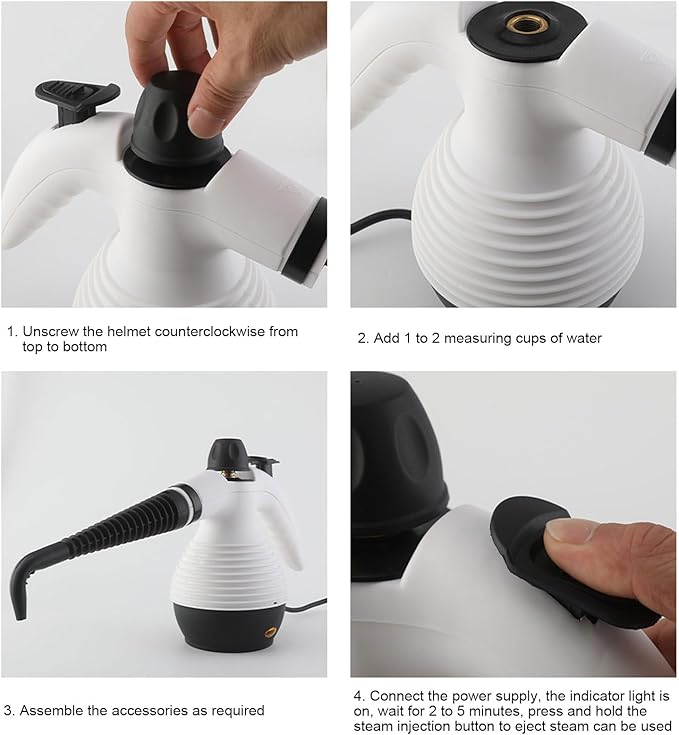 Handheld Steam Cleaner Multipurpose Pressurized Machine for Home Kitchen Car Appliances Floors Fast Heating Portable Design