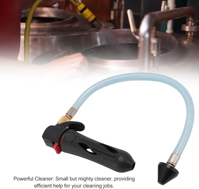AC Drain Line Cleaner Tool ABS Brass Threaded Drain Opener Tool with Hose for Condensate Line (Black)