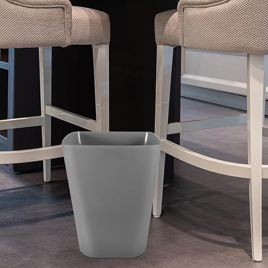 Uonlytech 2pcs Square Trash Can Compact Plastic Wastebasket for Home Office Kitchen and Bathroom Easy Open Design Minimalist Style