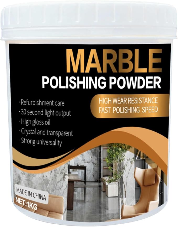 Marble Polishing Powder – for Granite Marble &amp Stone SurfacesRestores Shine &amp Removes ScratchesProfessional Polish for Countertops Floors &amp Walls2.2LB