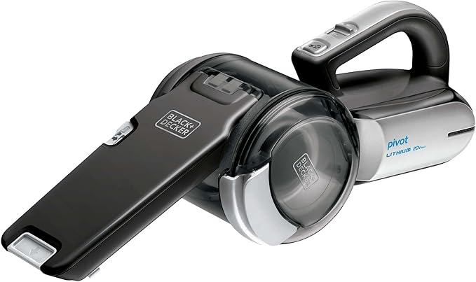 BLACK+DECKER dust buster PIVOT VAC Handheld Vacuum Cordless Car Vacuum Portable Rechargeable Extendible Crevice Tool and 200 Degree Pivoting Nozzle Strong Suction Lightweight (BDH2000PL)