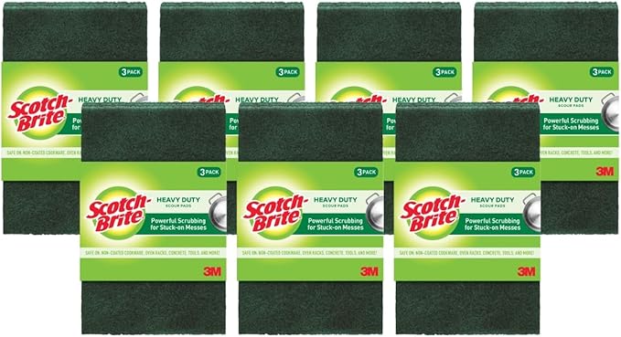 Scotch-Brite Heavy Duty Scour Pads Scouring Pads for Kitchen and Dish Cleaning 21 Pads