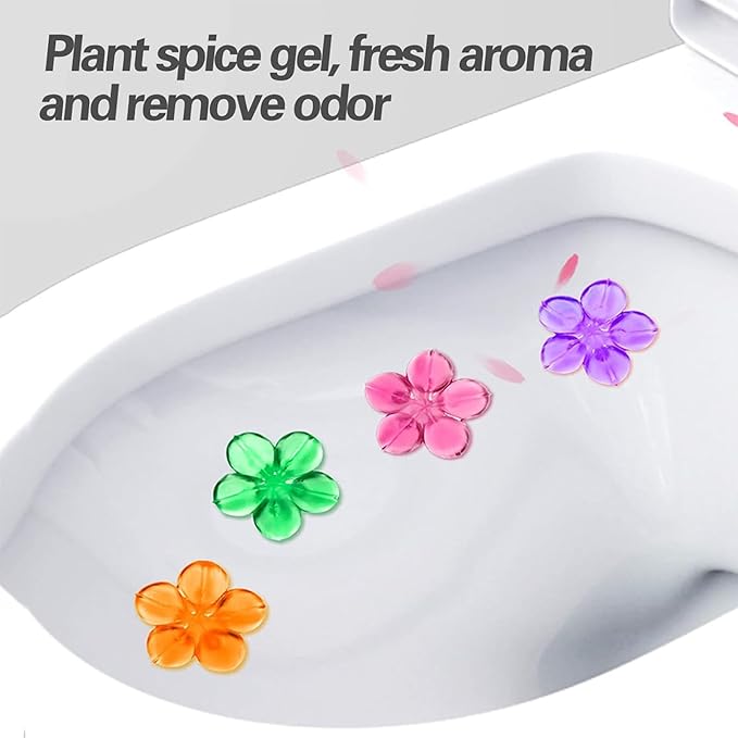 Flower Toilet Gel Stamp - Toilet Scent Fresheners 56/84 Flowers Toilets Cleaner Gel Stamp Toilets Stain Removal Cleaning Air Freshener 6 Scents Bathroom Deodorizer for Urinals Sinks (A2)