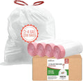 2-4 Gallon Trash Bags Drawstring 200 Count White &amp Unscented Small Garbage Liners
