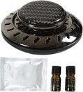 Car Air Freshener Flying Disc Design Long Lasting Aromatherapy with Plant Extracts Adjustable Fragrance Intensity Odor Removal for Car Interior Purifies Air Includes 2 (Black)