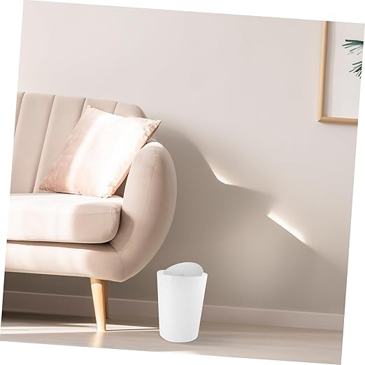 PRETYZOOM Trash Can with Lid Bathroom Wastebasket for Home and Office Sturdy Garbage Container Easy to Clean for Bathroom Kitchen and Bedroom Use