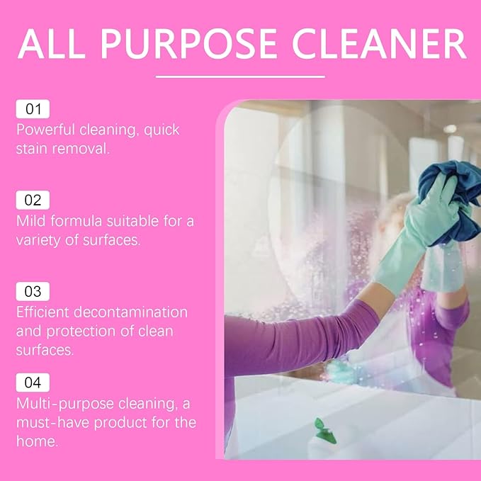 Multi-Functional Household Cleaner - Effective For Kitchen Bathroom Living Room - Removes Grease Limescale Dust - Easy To Use(3PCS)