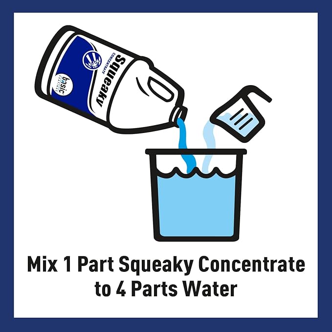 Basic Coatings Squeaky Cleaner Concentrate | Hardwood Laminate Floor Cleaner | No Residue | Cleans Tough Dirt and Grease | 1 gal