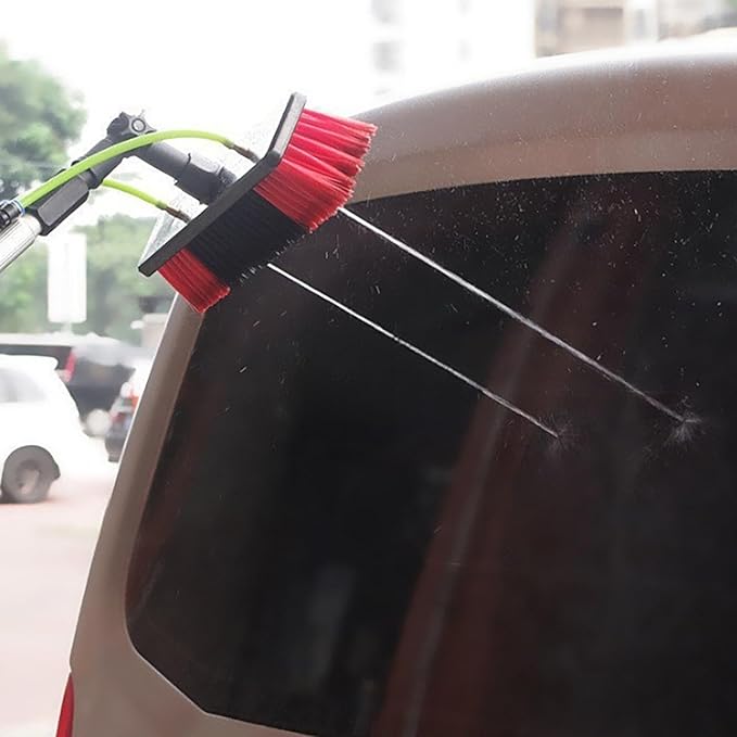 Window Washing Kit with Extension Pole Water Fed Pole Extendable Window Cleaner Adjustable Brush Head Multifunctional Cleaning Brush for Solar Panel Window Glass (Color : Brush head-50cm Size
