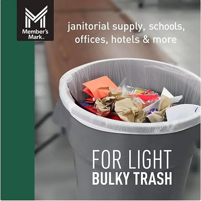 Member Mark 50 Gallon Commercial Trash Bags 220 ct.