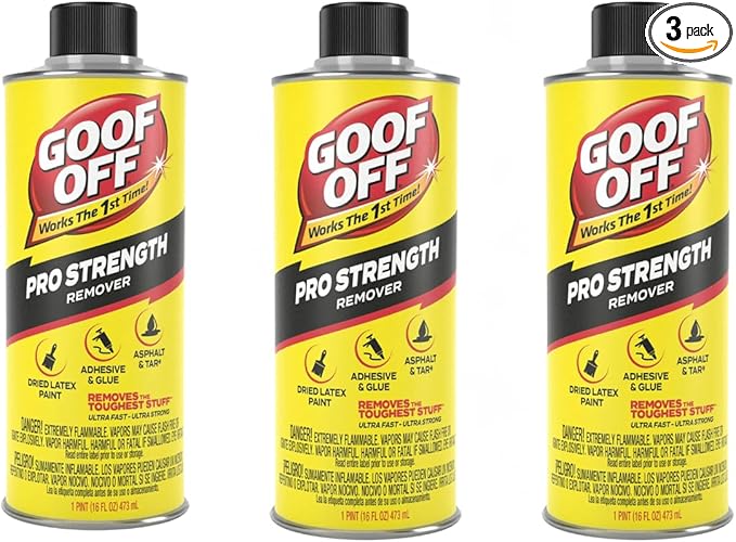 Professional Strength Adhesive Remover – 16 fl. oz (Pack of 3) | Removes Stickers Paint Grease Tar Gum &amp More | Heavy-Duty Cleaner for Home Auto &amp Garage Projects