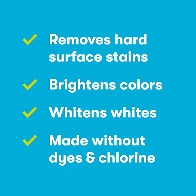 ECOS OXO BRITE Multi-Purpose Stain Remover Brightens &amp Whitens Free &amp Clear 145 Loads Plastic-Free Safer Choice Certified 2 lbs