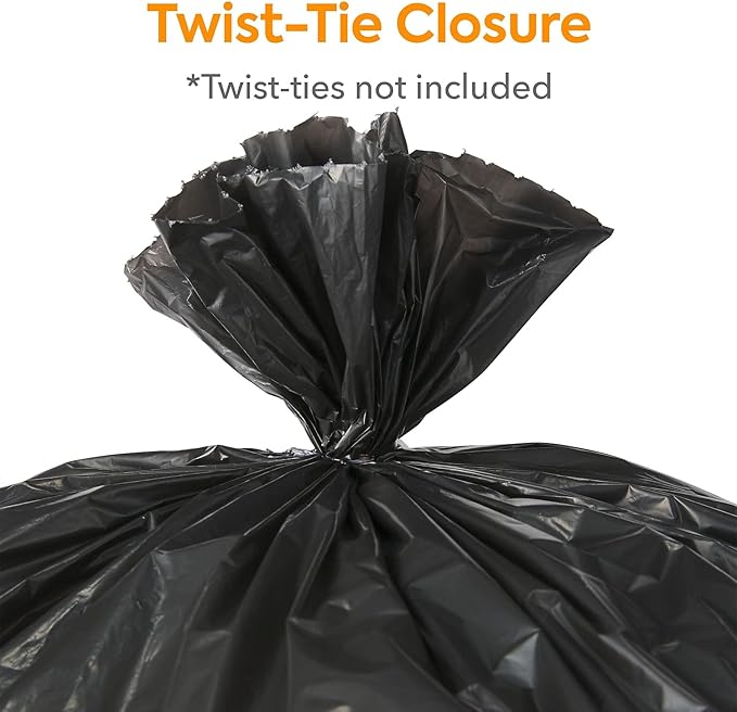 Coastwide Professional AccuFit 23 Gallon Trash Bag 28 x 45 Low Density 0.9 mil Black 200 Bags/Box