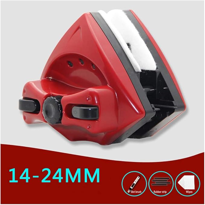 Magnetic Window Cleaner Double-Sided Magnetic Window Cleaner Glass Cleaning Brush Glass Wiper Household Cleaning Tools with Anti-Falling Rope