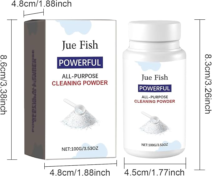 Multi-Functional Kitchen Cleaning Powder Removes Grease &amp Stains For Stoves Cookware Effective Odor Elimination(3PCS)