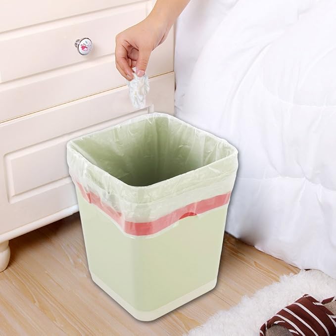 Pekky 2.6 Gallon Small Drawstring Trash Bags Clear Heavy Duty 120 Counts