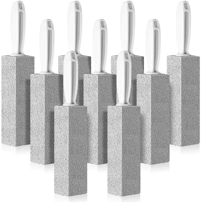 Pumice Stone for Toilet Cleaning 9Pcs Gray Pumice Stone Toilet Brush for Cleaning Toilet Bathtubs Grill Kitchen Sink