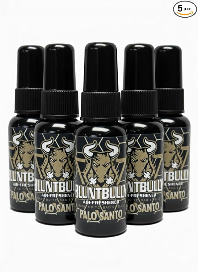 Air Freshener (Palo Santo) (5 Pack) Premium Oil Based Air Freshener Spray. Long-Lasting Room Bathroom Office &amp Car Scent | Eliminates Odors from Smoke Pets &amp More