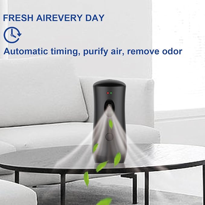 Automatic Air Freshener Spray Dispenser (2-Pack) Free Standing or Wall Mounted Adjustable Aromatherapy Machines for Home Indoor Bathrooms Offices Hotels and Commercial Places (B-01)