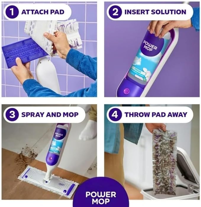 Power Mop Floor Cleaner Tile Vinyl Laminate Wood Floor Cleaner Cleaning Set